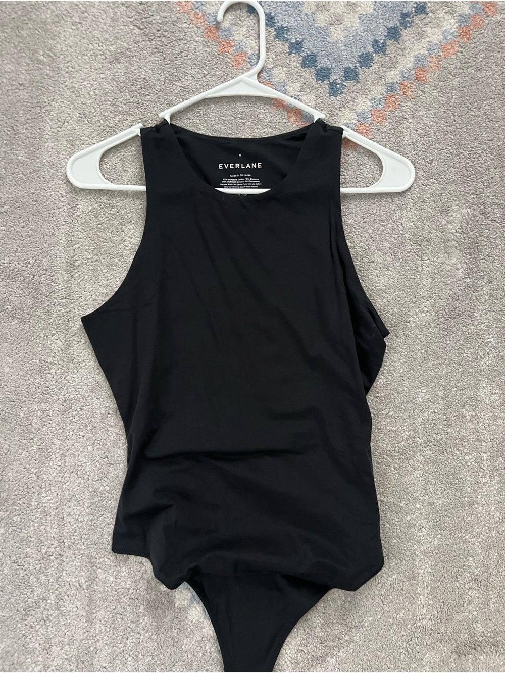 Everlane Black High-Neck Sleeveless Bodysuit